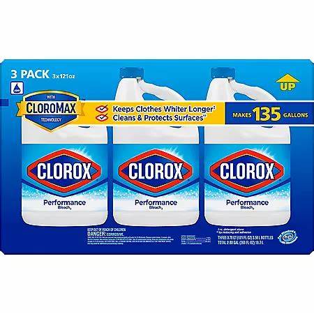 SANITIZER: CLOROX BLEACH CONCENTRATED 3/PK