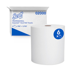 [KC02000] SCOTT WHITE HARD ROLL TOWEL 950'